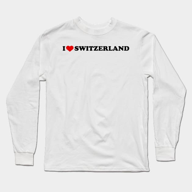 I Heart Switzerland Long Sleeve T-Shirt by Tiomio